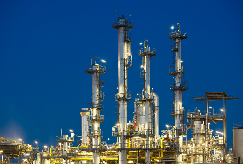 Petroleum Refinery at night Refinery at night
